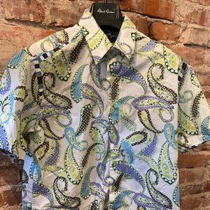 Robert Graham Pattern Short Sleeve Button down M